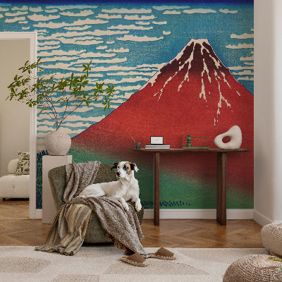 Fotomurale effetto 3D Montagna rossa