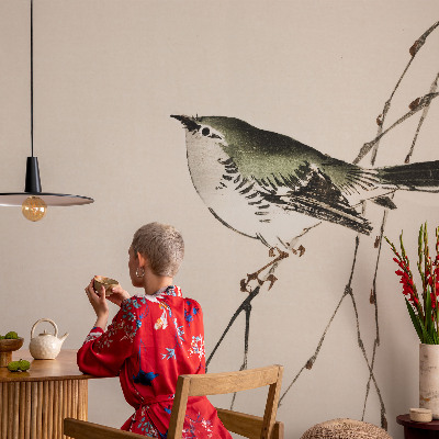 Carta da parati effetto profondità Uccello armonioso