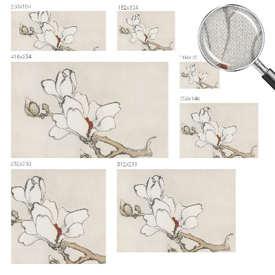 Carta da parati 3D Magnolie delicate