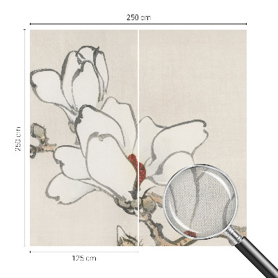 Carta da parati 3D Magnolie delicate
