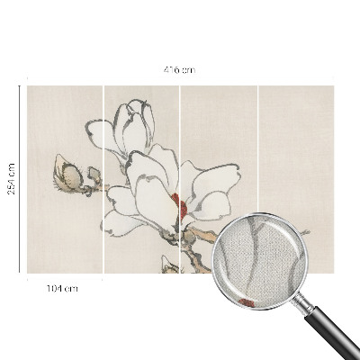 Carta da parati 3D Magnolie delicate