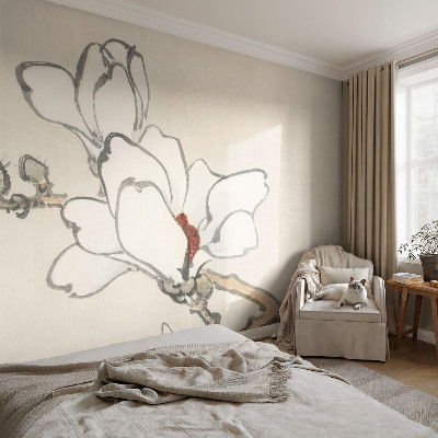 Carta da parati 3D Magnolie delicate