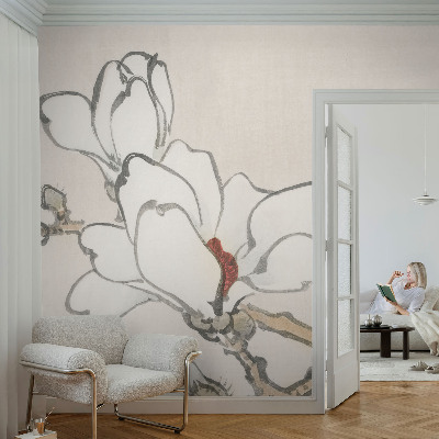 Carta da parati 3D Magnolie delicate
