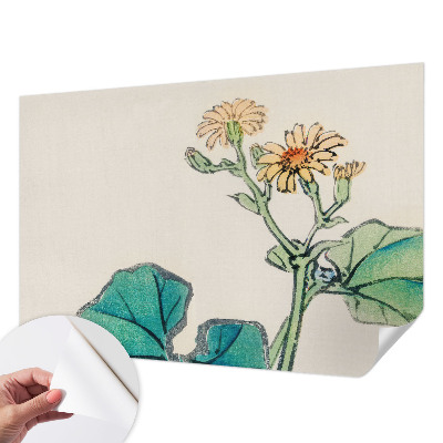 Fotomurale 3D Fiore e foglie