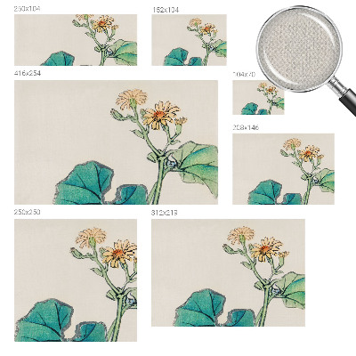 Fotomurale 3D Fiore e foglie