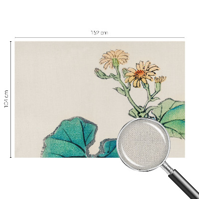 Fotomurale 3D Fiore e foglie