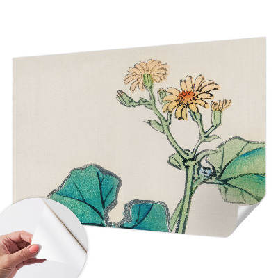Fotomurale 3D Fiore e foglie