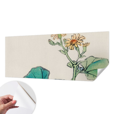 Fotomurale 3D Fiore e foglie