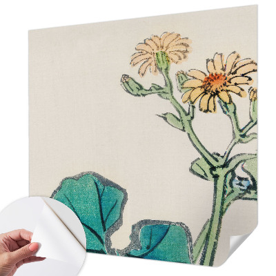Fotomurale 3D Fiore e foglie