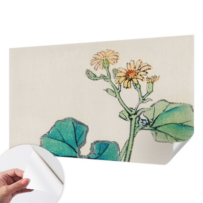 Fotomurale 3D Fiore e foglie