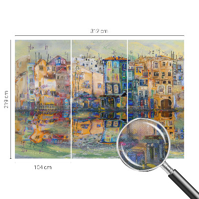 Carta da parati per cameretta città magica