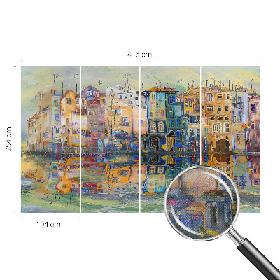 Carta da parati per cameretta città magica