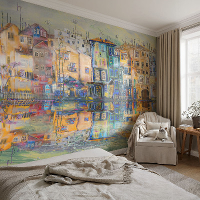 Carta da parati per cameretta città magica