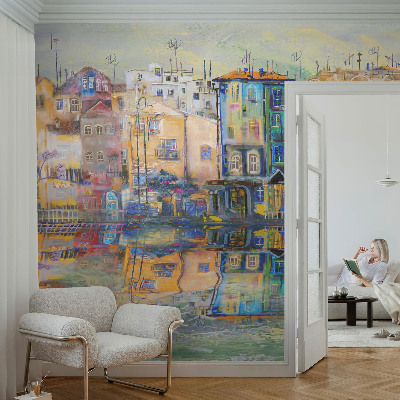 Carta da parati per cameretta città magica