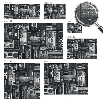 Fotomurale effetto 3D Radio retrò