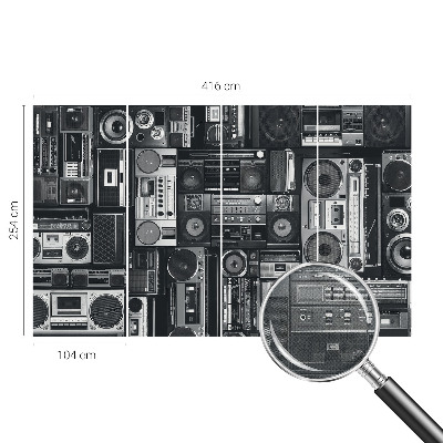 Fotomurale effetto 3D Radio retrò