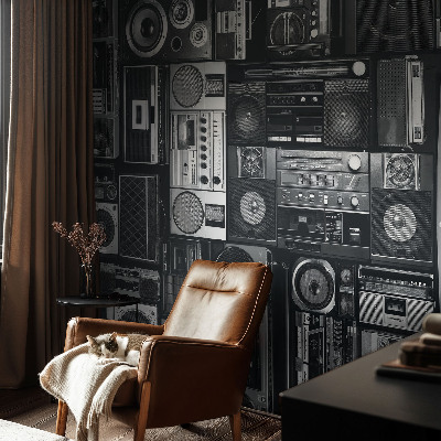 Fotomurale effetto 3D Radio retrò