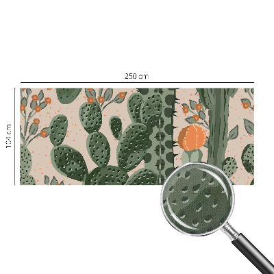 Carta da parati cameretta cactus verdi