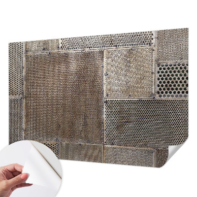 Carta da parati cameretta motivi metallici