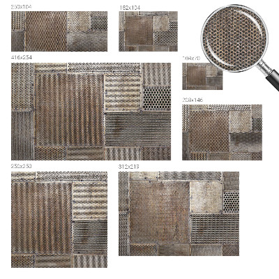 Carta da parati cameretta motivi metallici