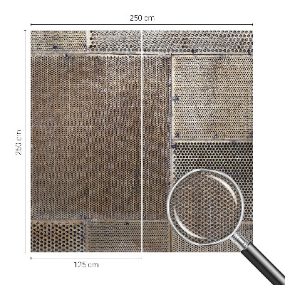 Carta da parati cameretta motivi metallici