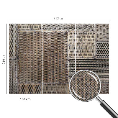 Carta da parati cameretta motivi metallici