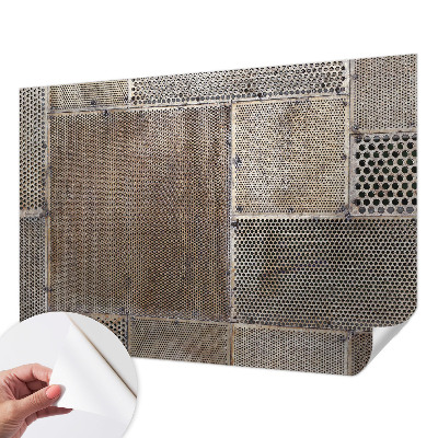 Carta da parati cameretta motivi metallici