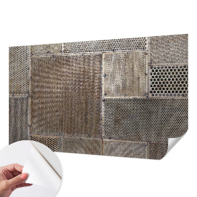 Carta da parati cameretta motivi metallici