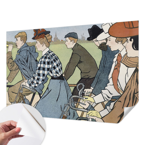 Fotomurale adesivo ciclisti d'epoca