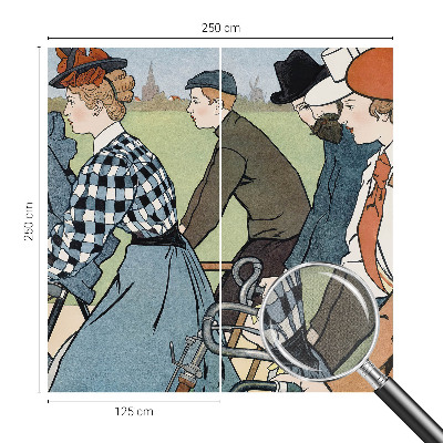 Fotomurale adesivo ciclisti d'epoca