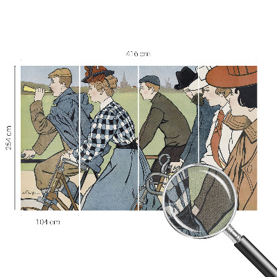 Fotomurale adesivo ciclisti d'epoca