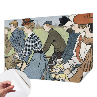 Fotomurale adesivo ciclisti d'epoca