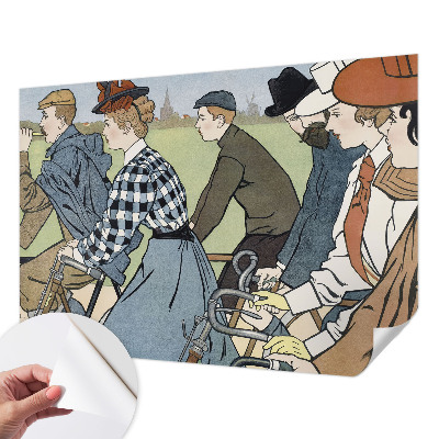 Fotomurale adesivo ciclisti d'epoca