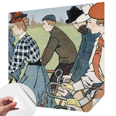 Fotomurale adesivo ciclisti d'epoca