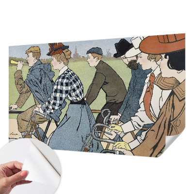 Fotomurale adesivo ciclisti d'epoca