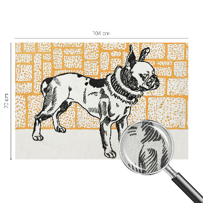Carta da parati 3D cane retrò