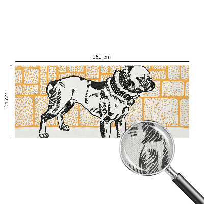 Carta da parati 3D cane retrò