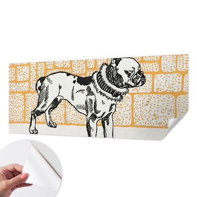 Carta da parati 3D cane retrò