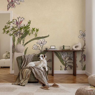 Fotomurale effetto 3D Eleganza floreale
