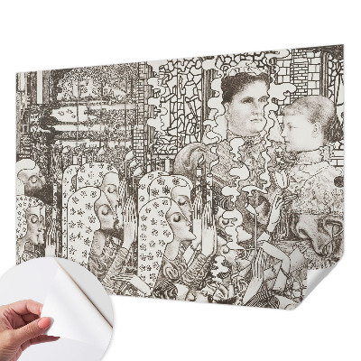Carta da parati per cameretta Ritratti floreali