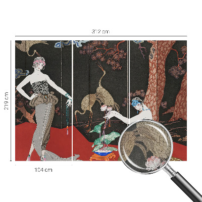 Carta da parati panoramica effetto 3D Scena elegante