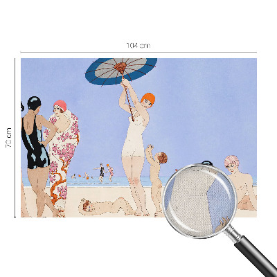 Carta da parati effetto profondità Spiaggia retrò