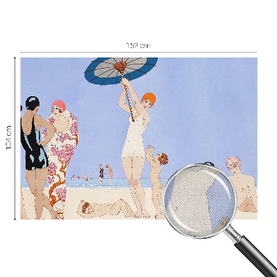 Carta da parati effetto profondità Spiaggia retrò