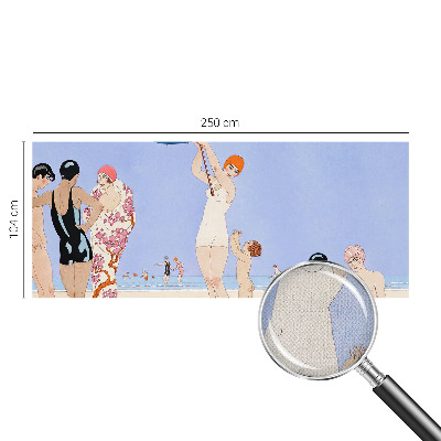 Carta da parati effetto profondità Spiaggia retrò