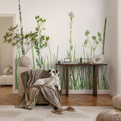 Carta da parati panoramica effetto 3D Flora delicata