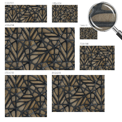 Fotomurale effetto 3D Rete di legno