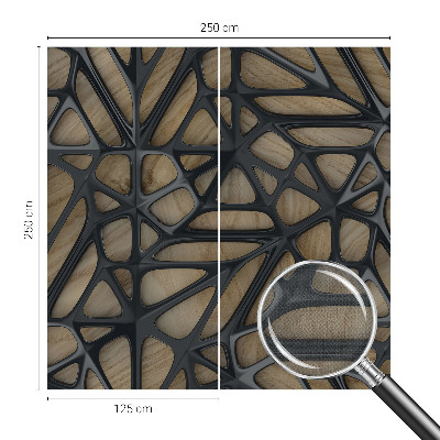 Fotomurale effetto 3D Rete di legno