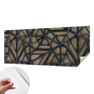 Fotomurale effetto 3D Rete di legno