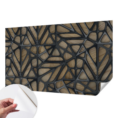 Fotomurale effetto 3D Rete di legno