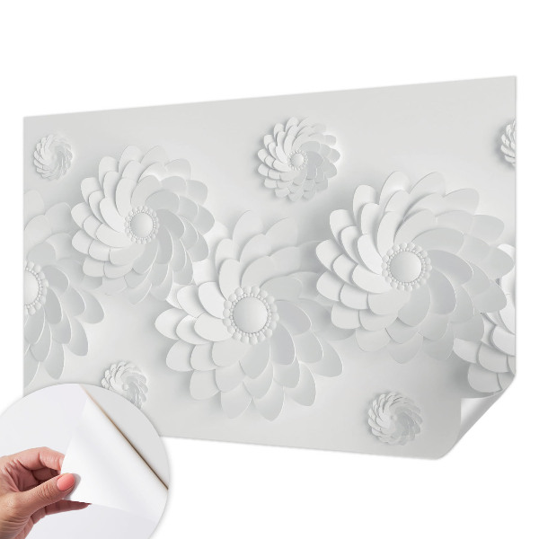 Carta da parati panoramica effetto 3D Eleganza floreale